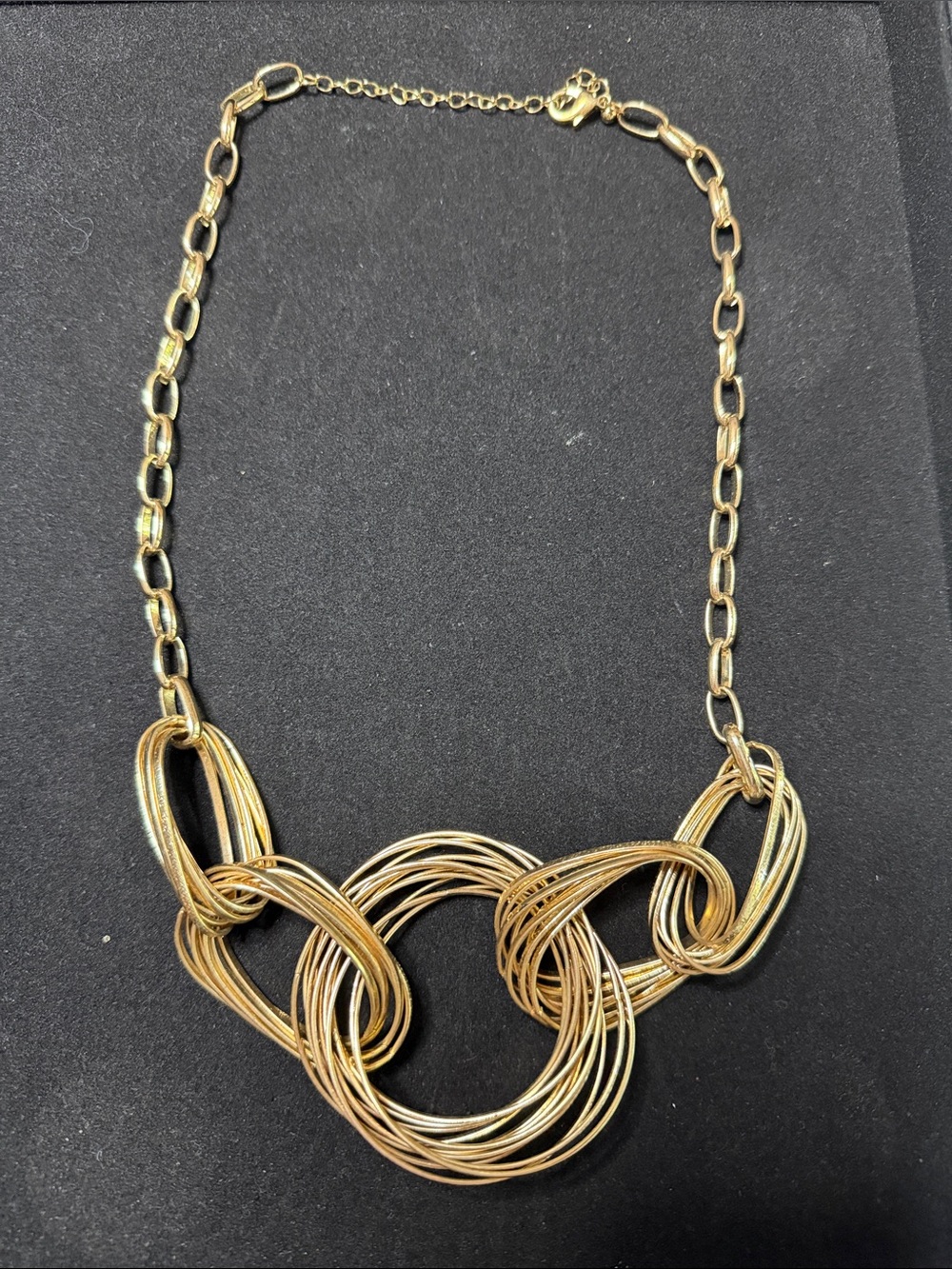 Gold Multi-Ring Statement Necklace - Women Jewelry